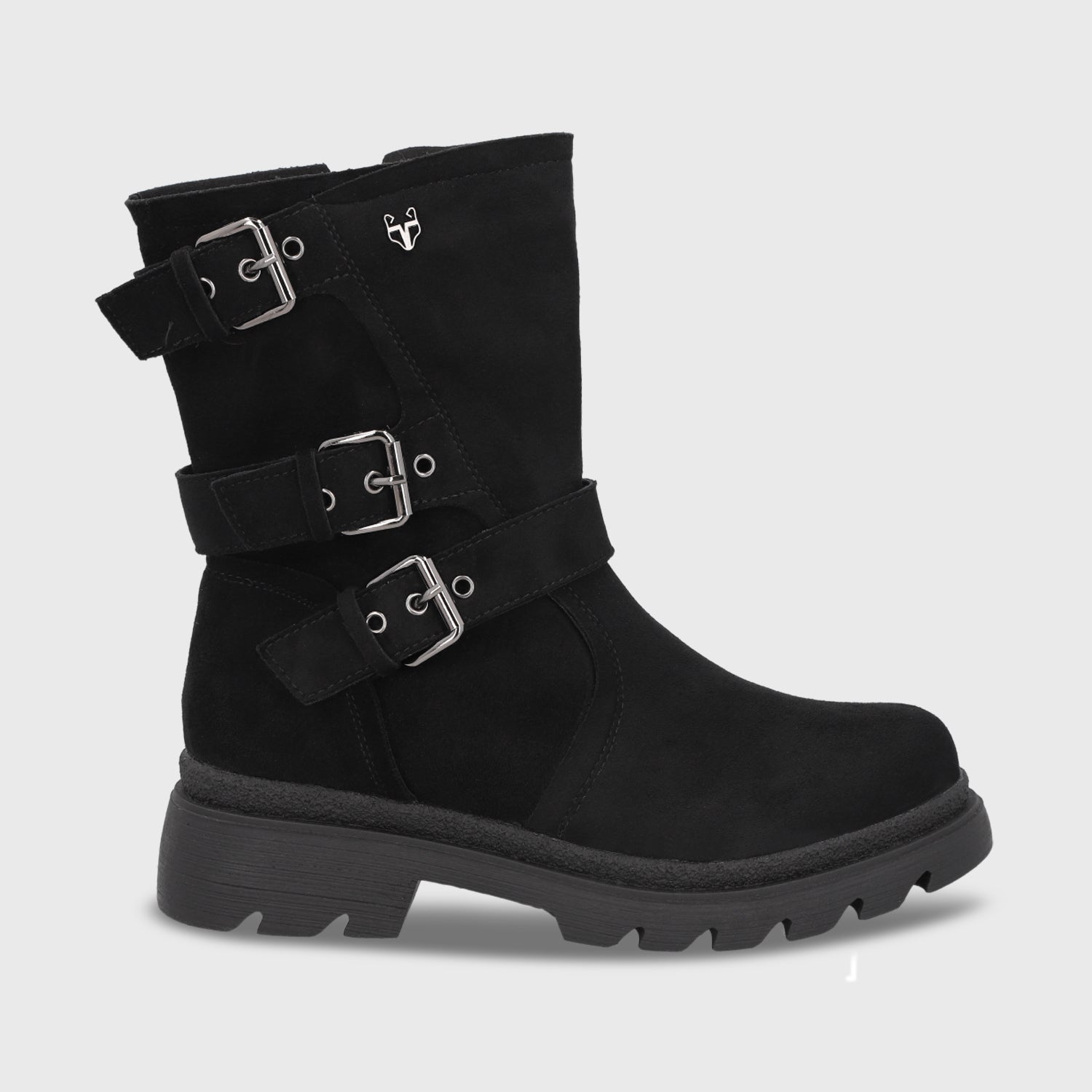 Botin Plataforma Negro Mujer 55280