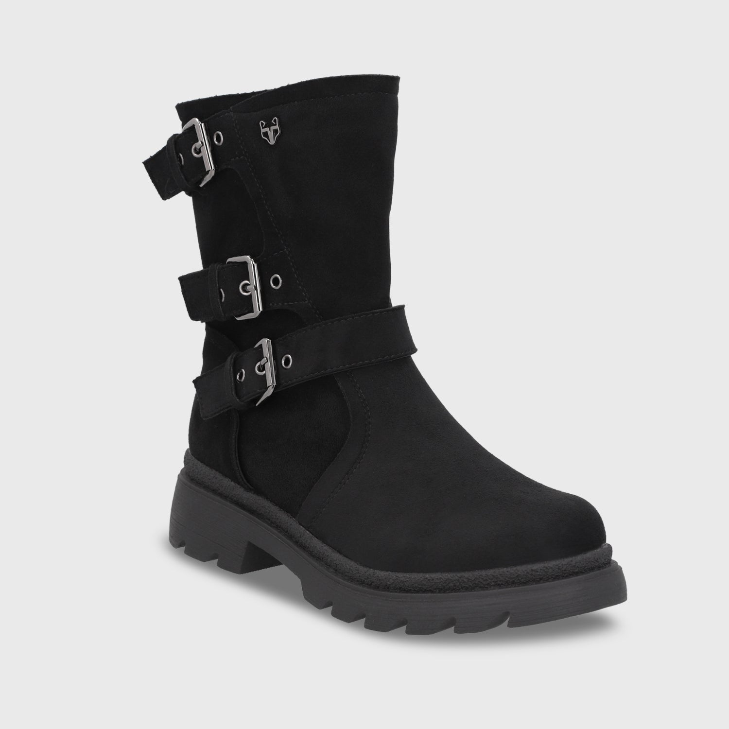 Botin Plataforma Negro Mujer 55280