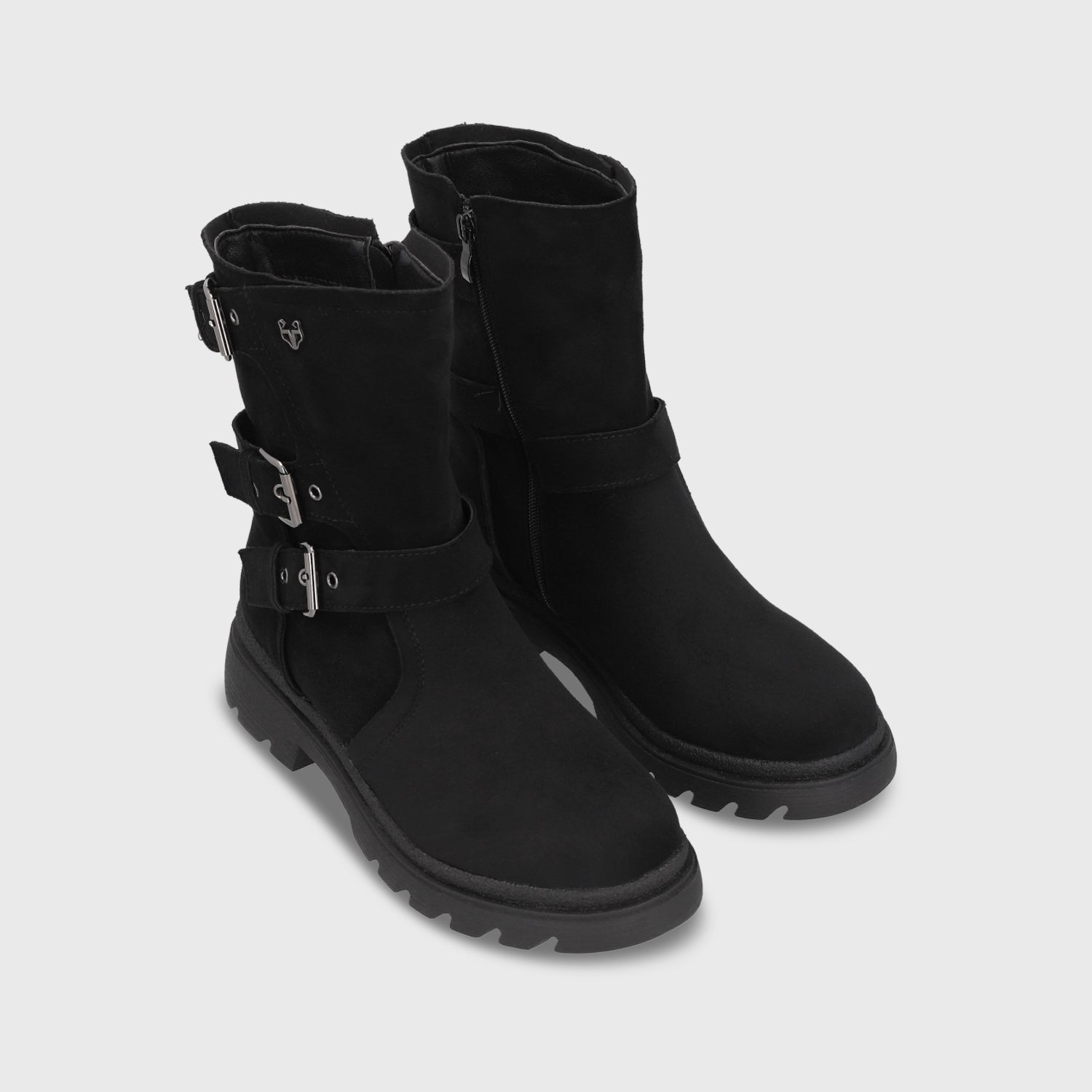 Botin Plataforma Negro Mujer 55280