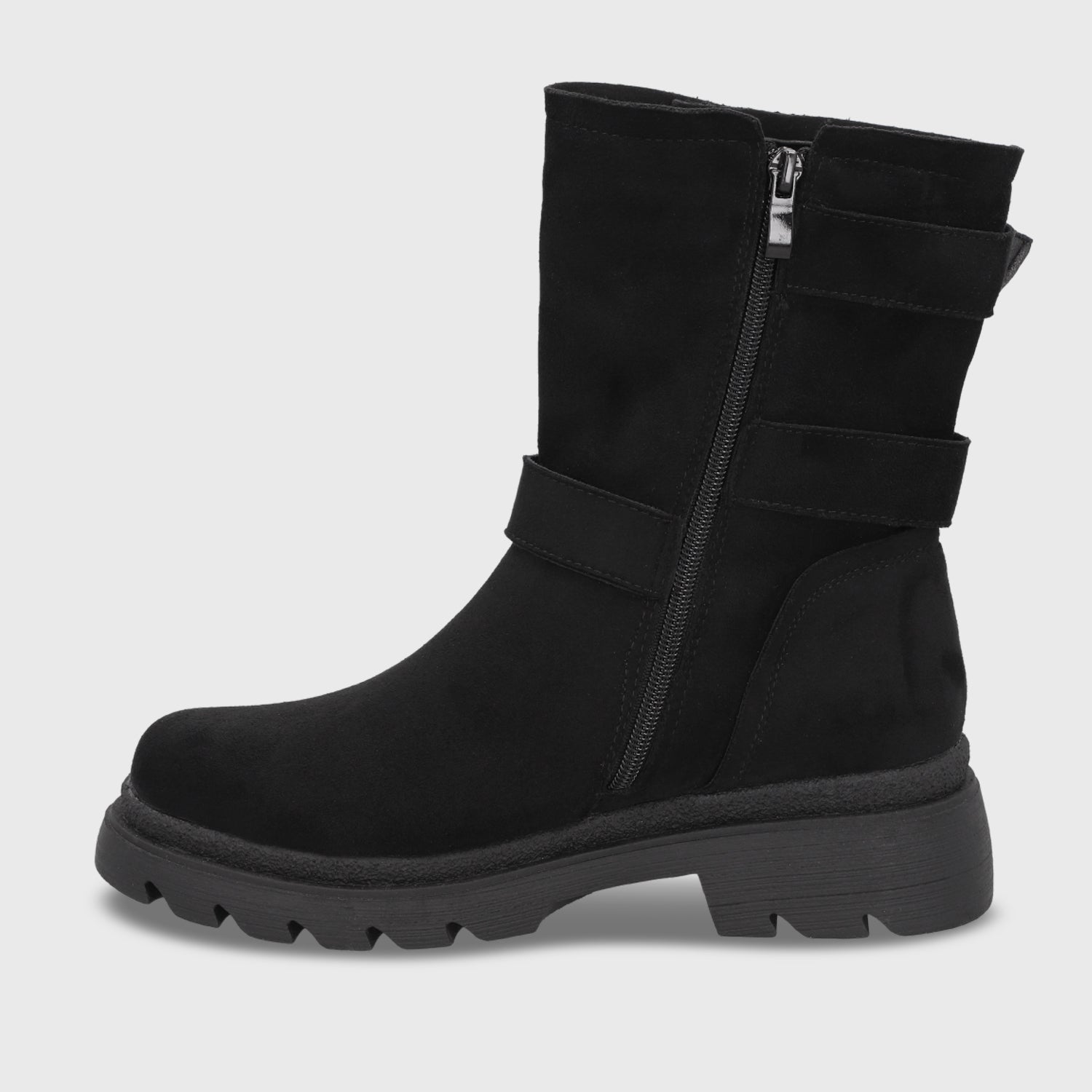 Botin Plataforma Negro Mujer 55280