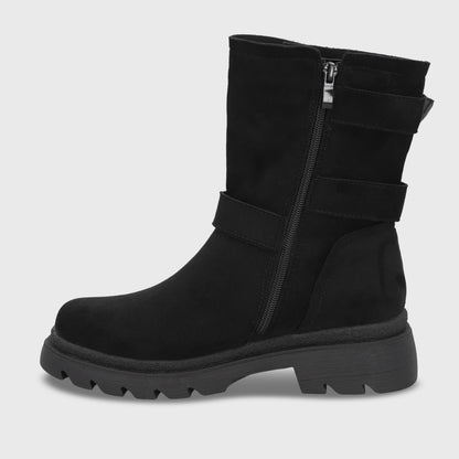 Botin Plataforma Negro Mujer 55280