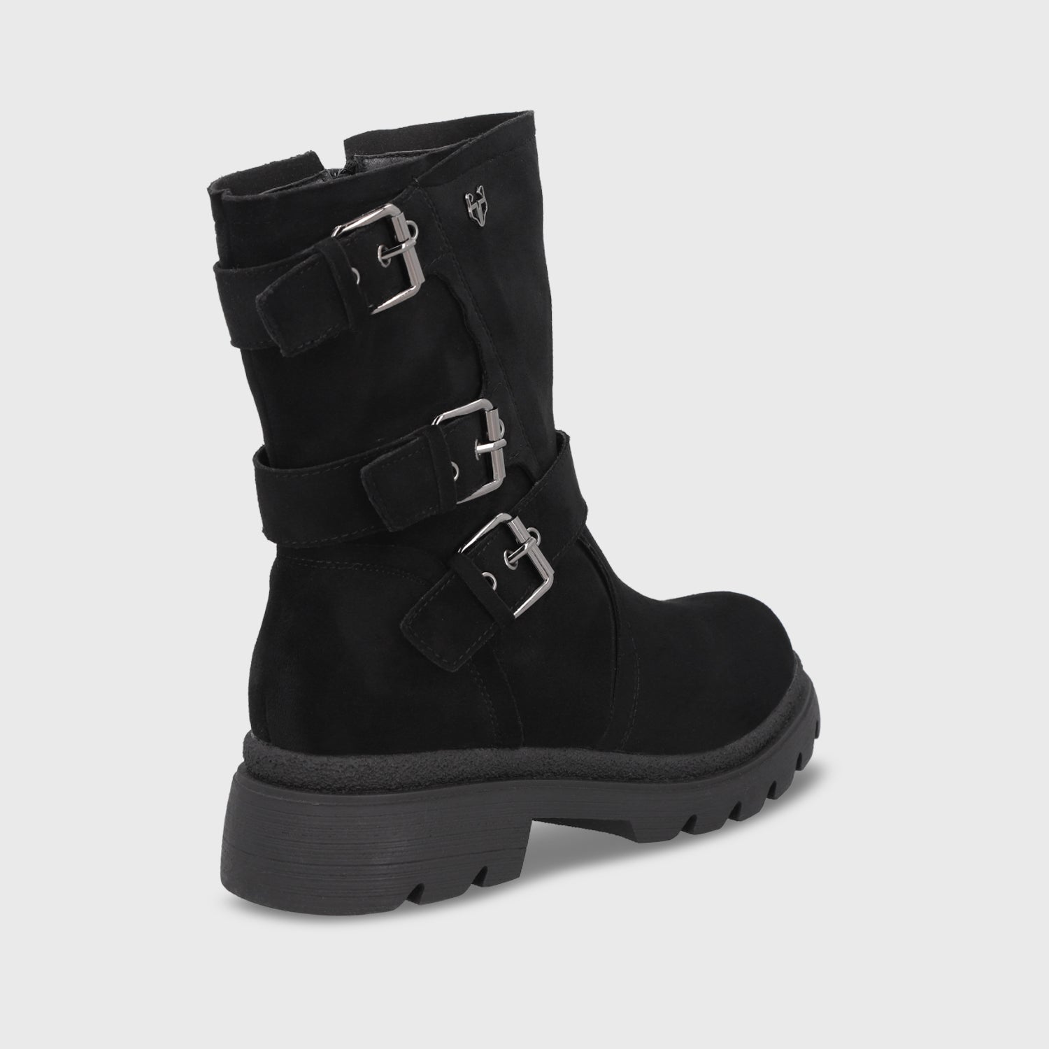 Botin Plataforma Negro Mujer 55280