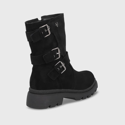 Botin Plataforma Negro Mujer 55280