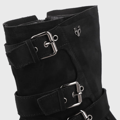 Botin Plataforma Negro Mujer 55280