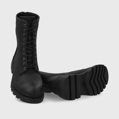 Botin Plataforma Negro Mujer 55281