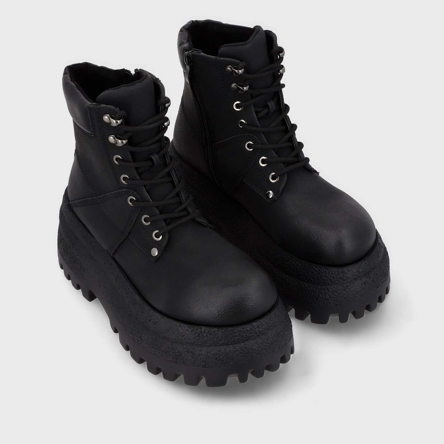 Botin Plataforma Negro Mujer 55290