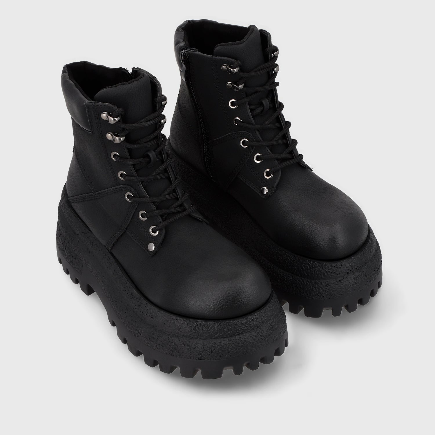 Botin Plataforma Negro Mujer 55290