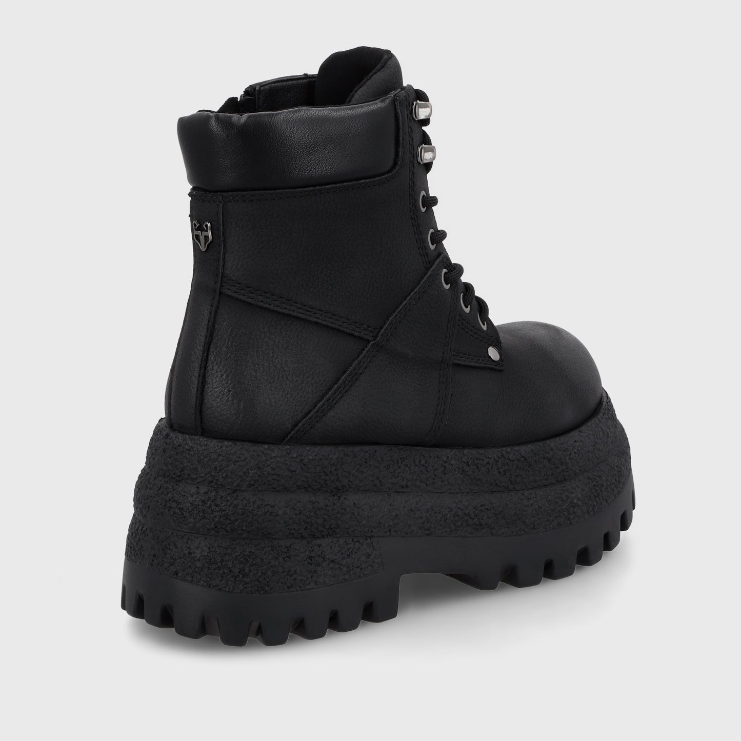 Botin Plataforma Negro Mujer 55290