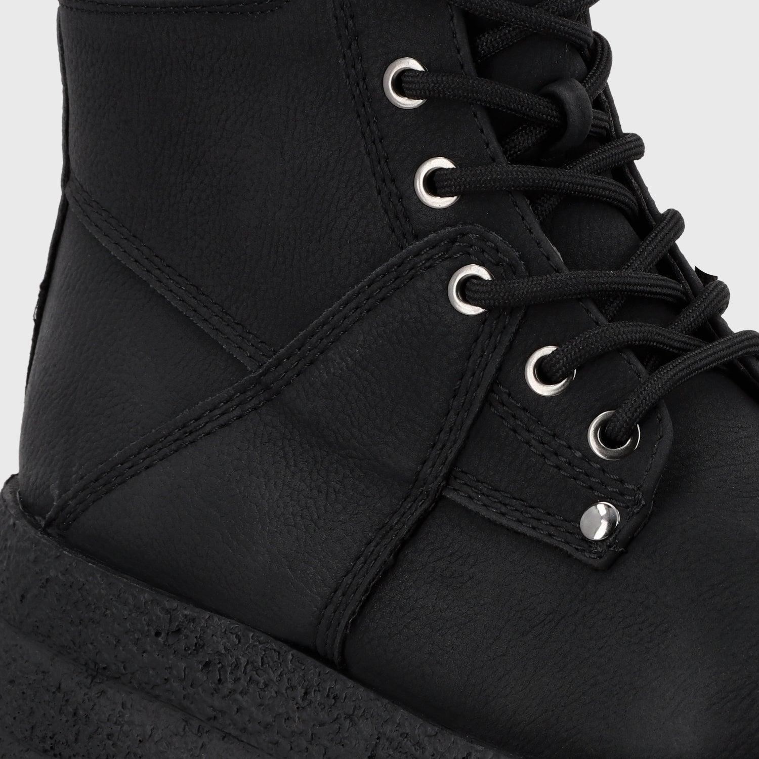 Botin Plataforma Negro Mujer 55290