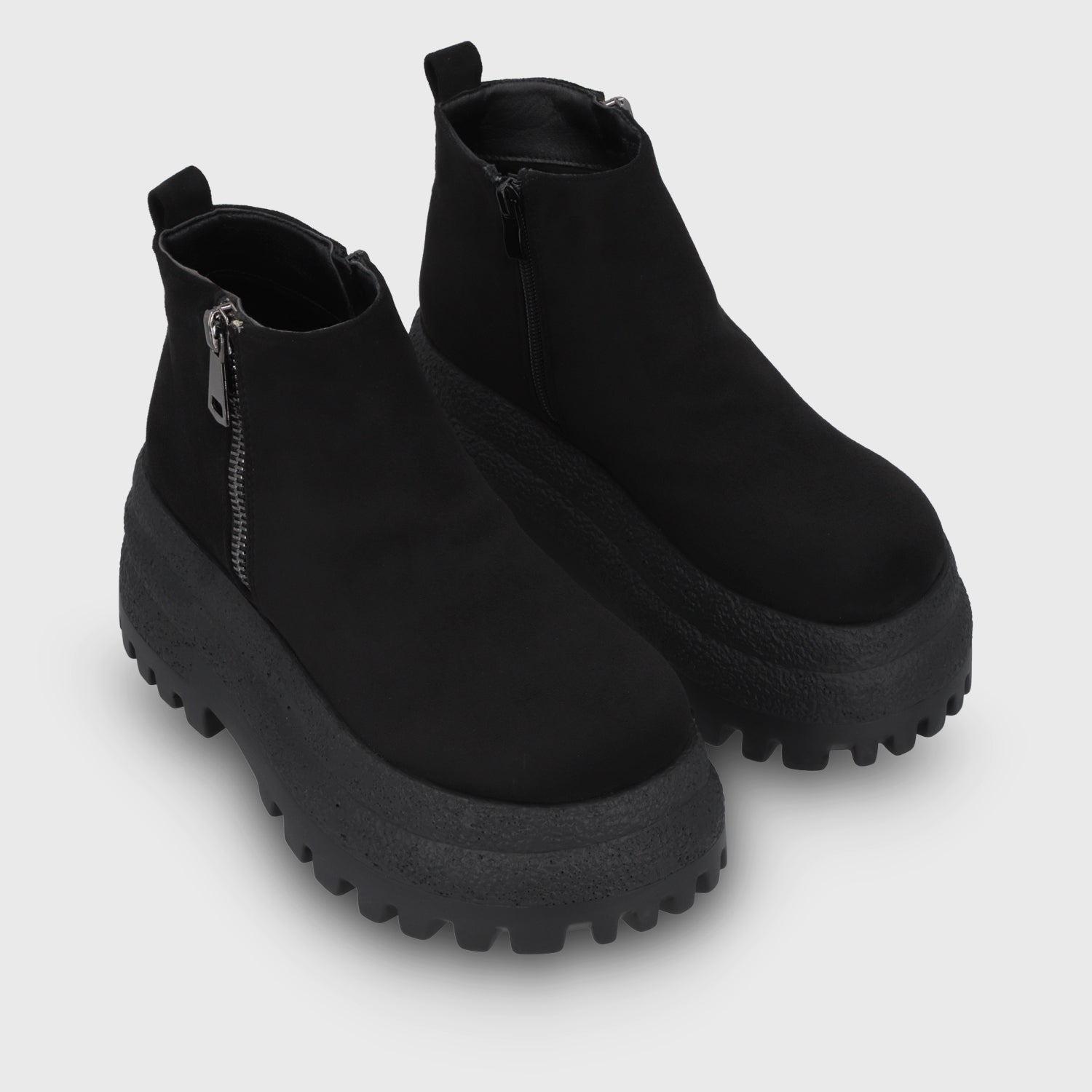 Botin Plataforma Negro Mujer 55293