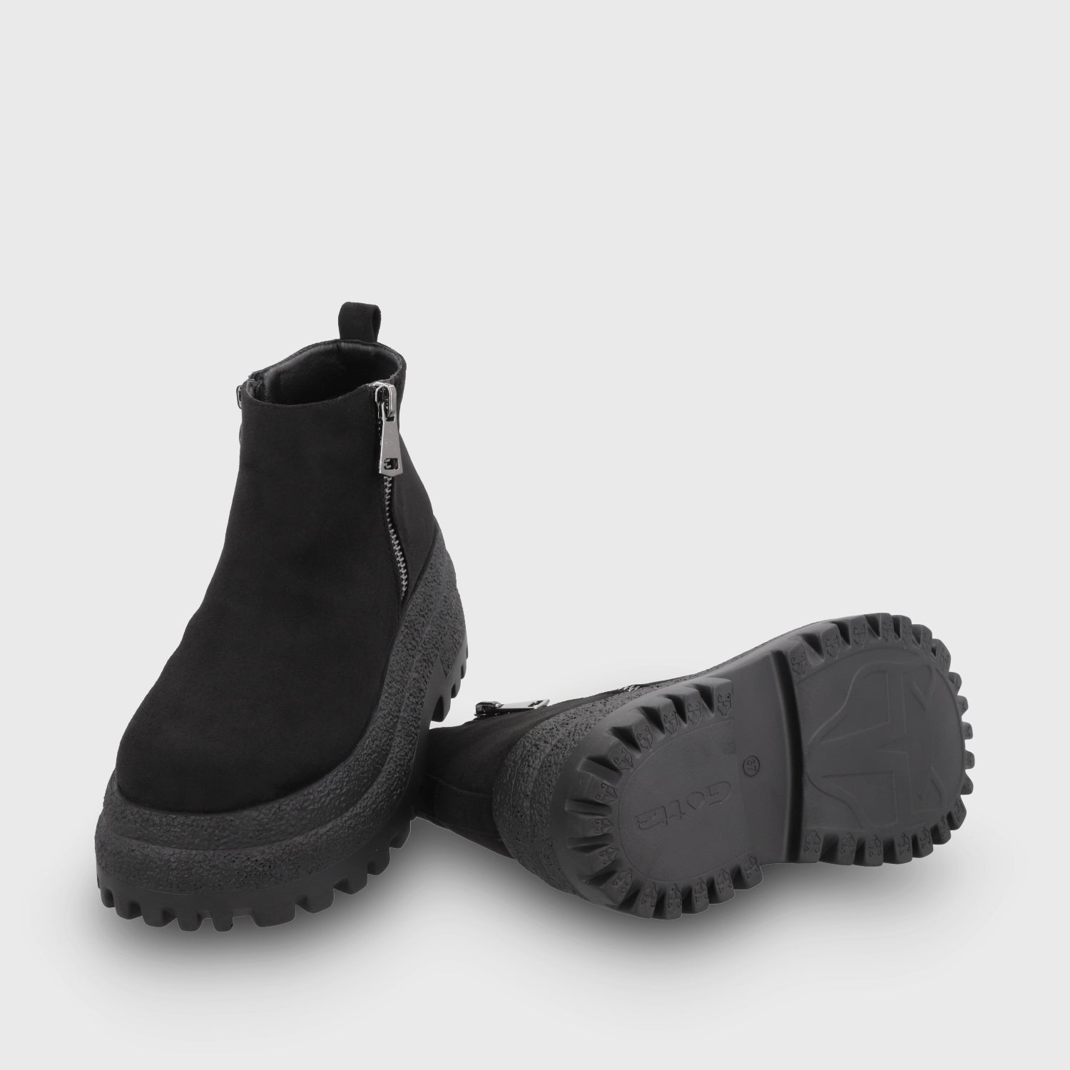 Botin Plataforma Negro Mujer 55293