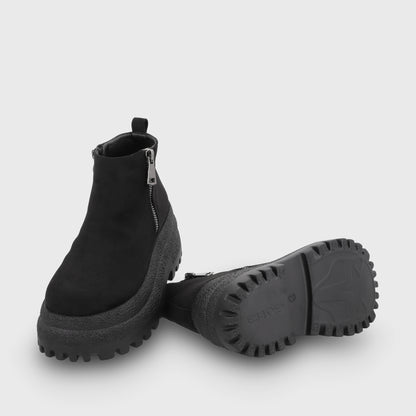 Botin Plataforma Negro Mujer 55293