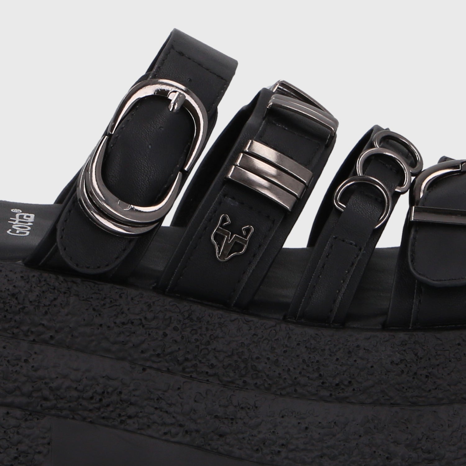 Sandalia Plataforma Negra Mujer 55294