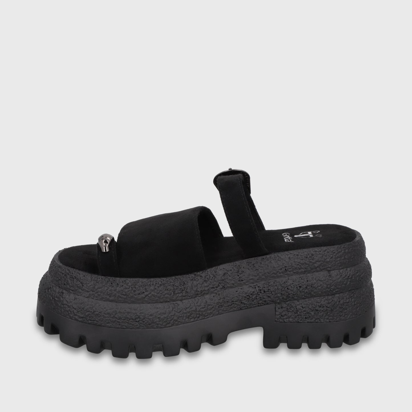 Sandalia Plataforma Negra Mujer 55295