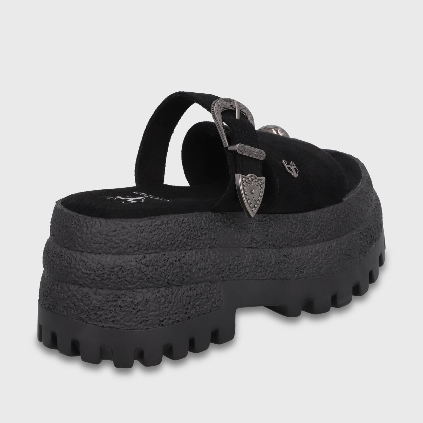 Sandalia Plataforma Negra Mujer 55295