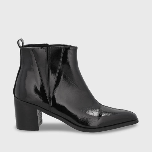 Botin Taco Negro Mujer 55300