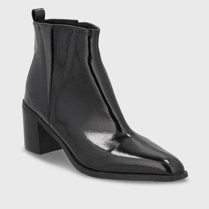 Botin Taco Negro Mujer 55300