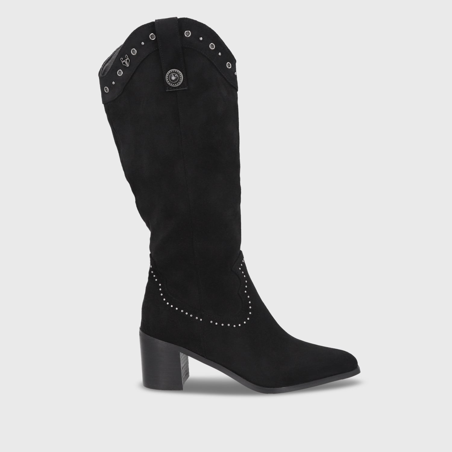 Bota Taco Negra Mujer 55301