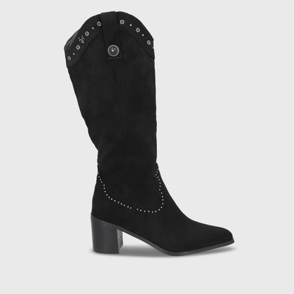 Bota Taco Negra Mujer 55301