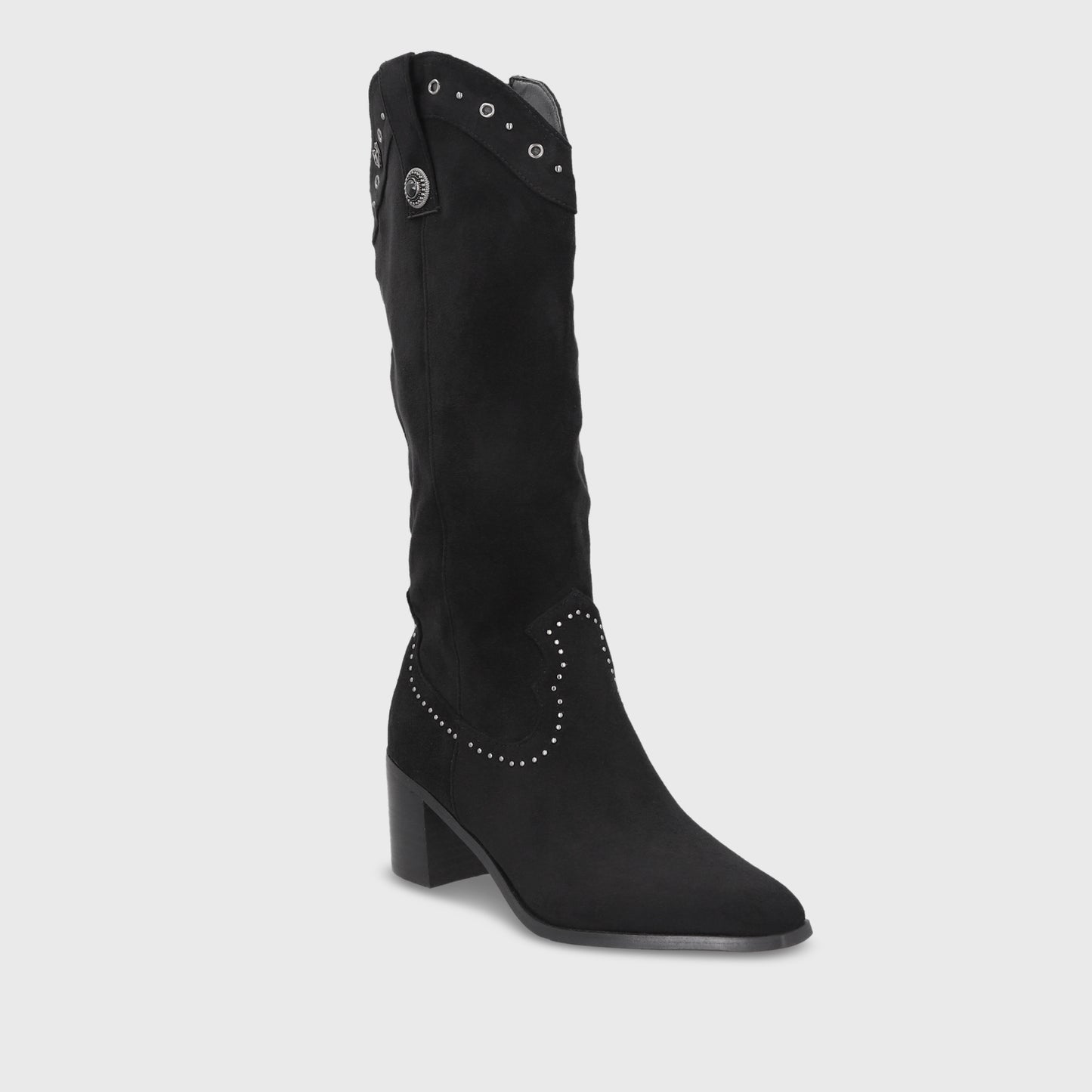 Bota Taco Negra Mujer 55301