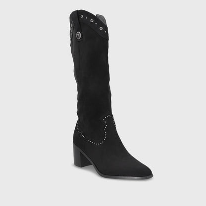 Bota Taco Negra Mujer 55301
