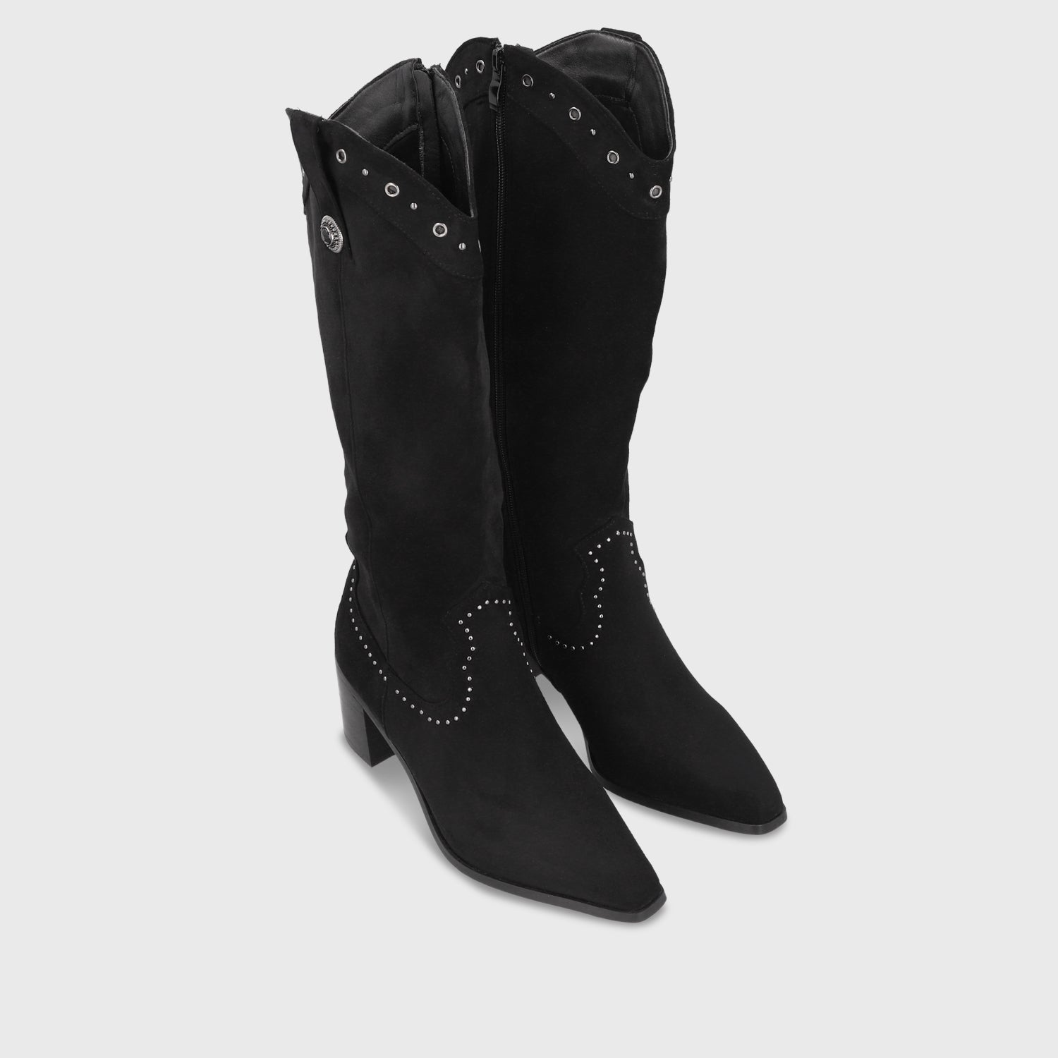 Bota Taco Negra Mujer 55301