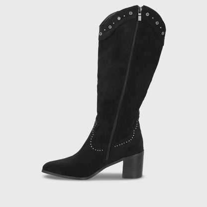 Bota Taco Negra Mujer 55301