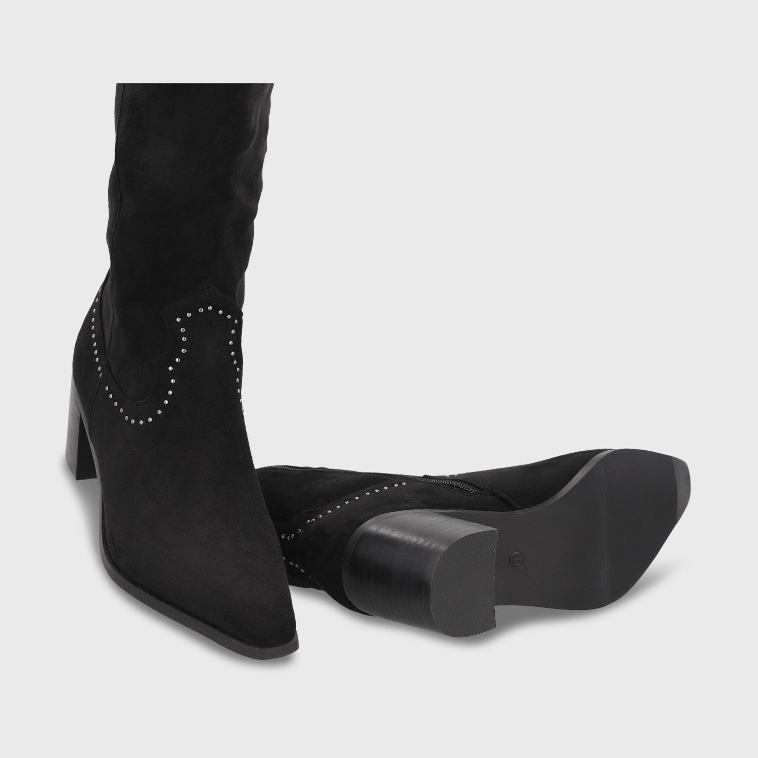 Bota Taco Negra Mujer 55301
