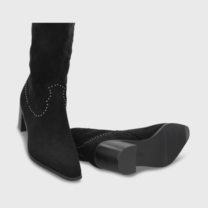 Bota Taco Negra Mujer 55301