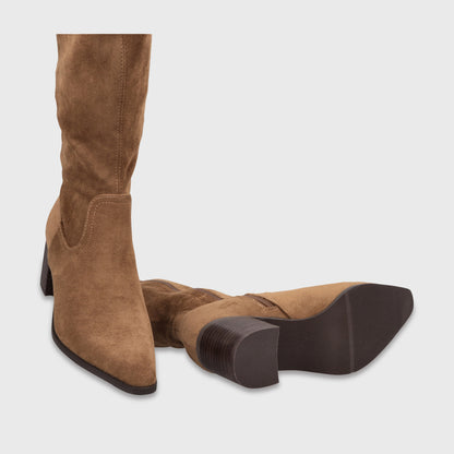 Bota Taco Beige Mujer 5530208