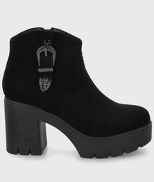 Botin Taco Negro Mujer 55311