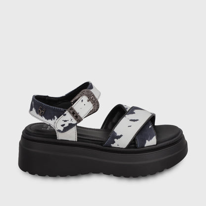Sandalia Plataforma Animal Print Mujer 55923