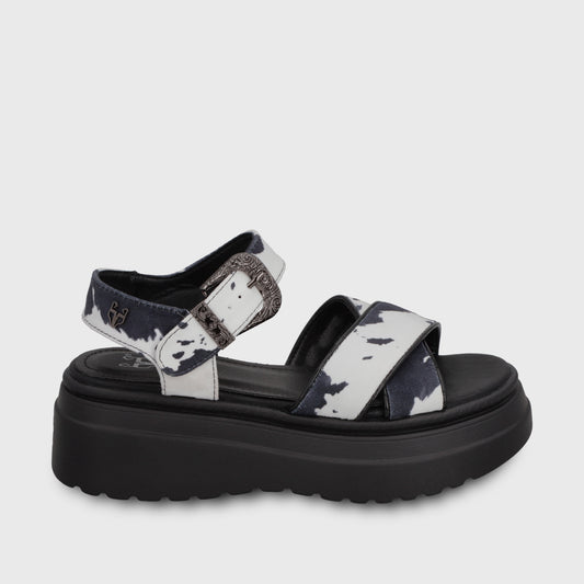 Sandalia Plataforma Animal Print Mujer 55923
