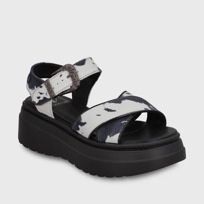 Sandalia Plataforma Animal Print Mujer 55923