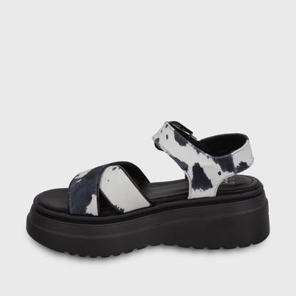Sandalia Plataforma Animal Print Mujer 55923