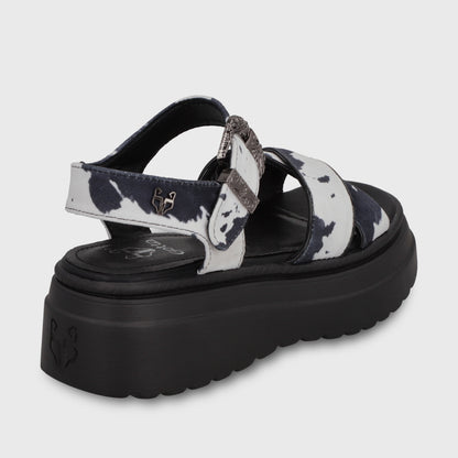 Sandalia Plataforma Animal Print Mujer 55923