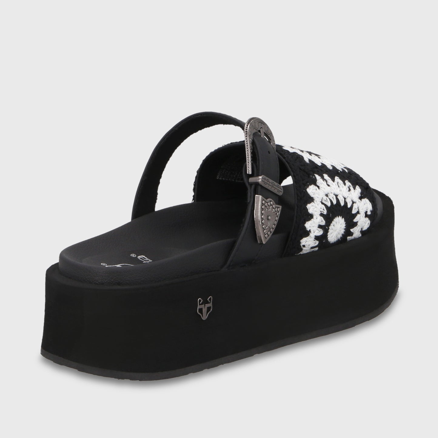 Sandalia Plataforma Negra Mujer 55942