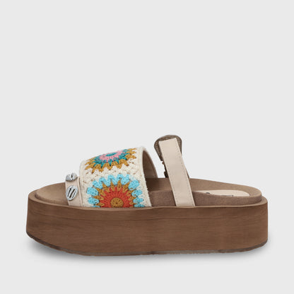 Sandalia Plataforma Multicolor Mujer 55942