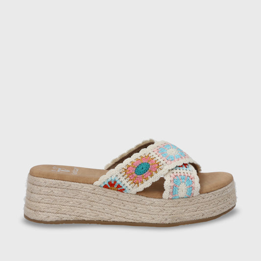 Sandalia Plataforma Multicolor Mujer 55970