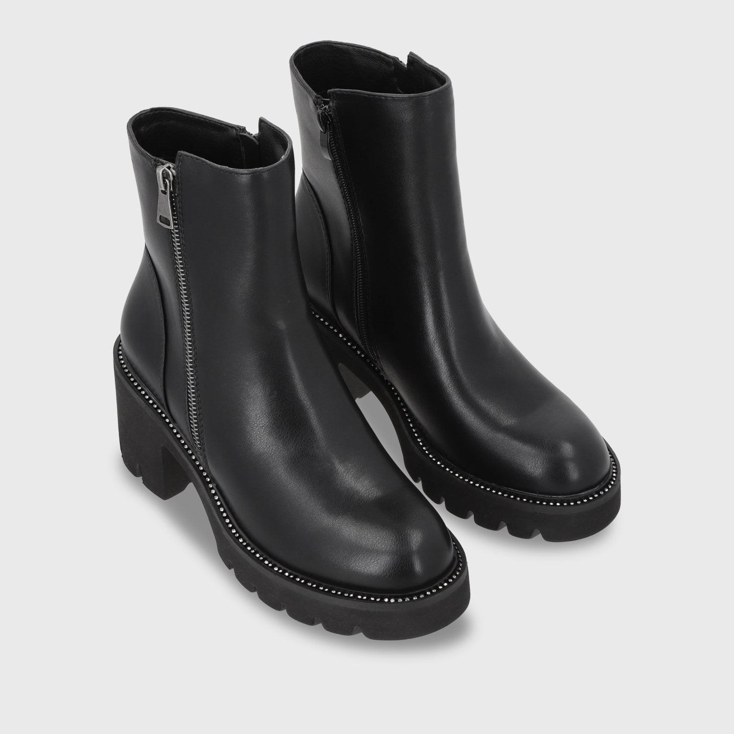 Botin Taco Negro Mujer 56020