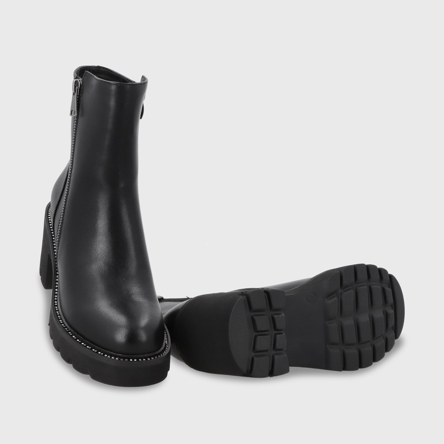 Botin Taco Negro Mujer 56020