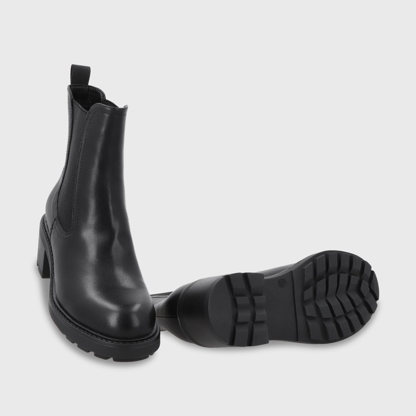 Botin Plataforma Negro Mujer 56041