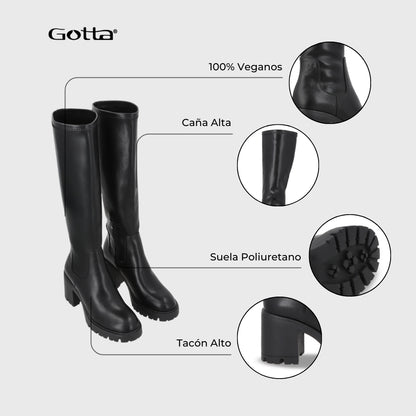 Bota Taco Negra Mujer 56060