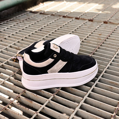 Zapatilla Plataforma Negra Mujer 58010