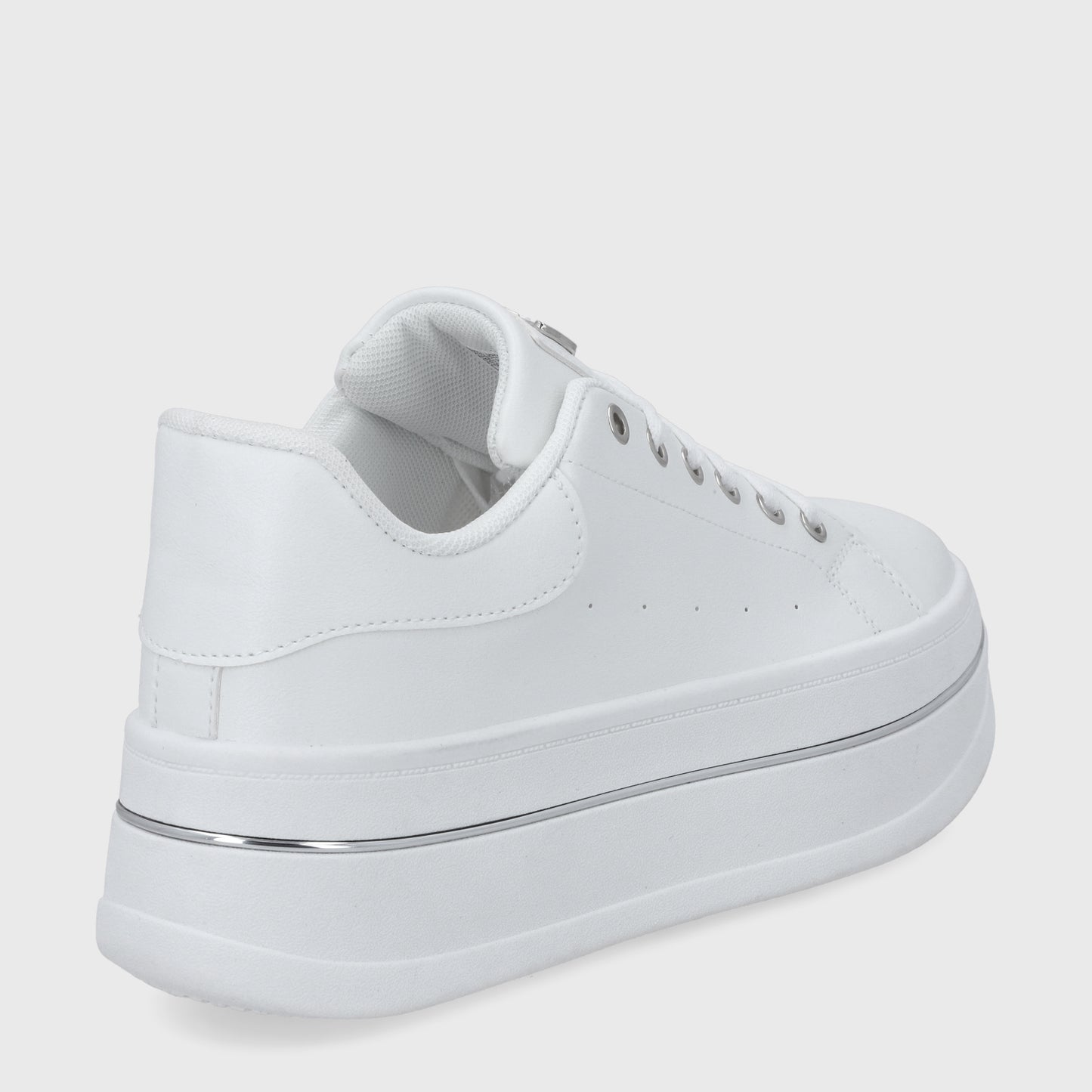 Zapatilla Plataforma Blanca Mujer 58011