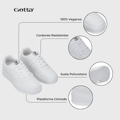 Zapatilla Plataforma Blanca Mujer 58030