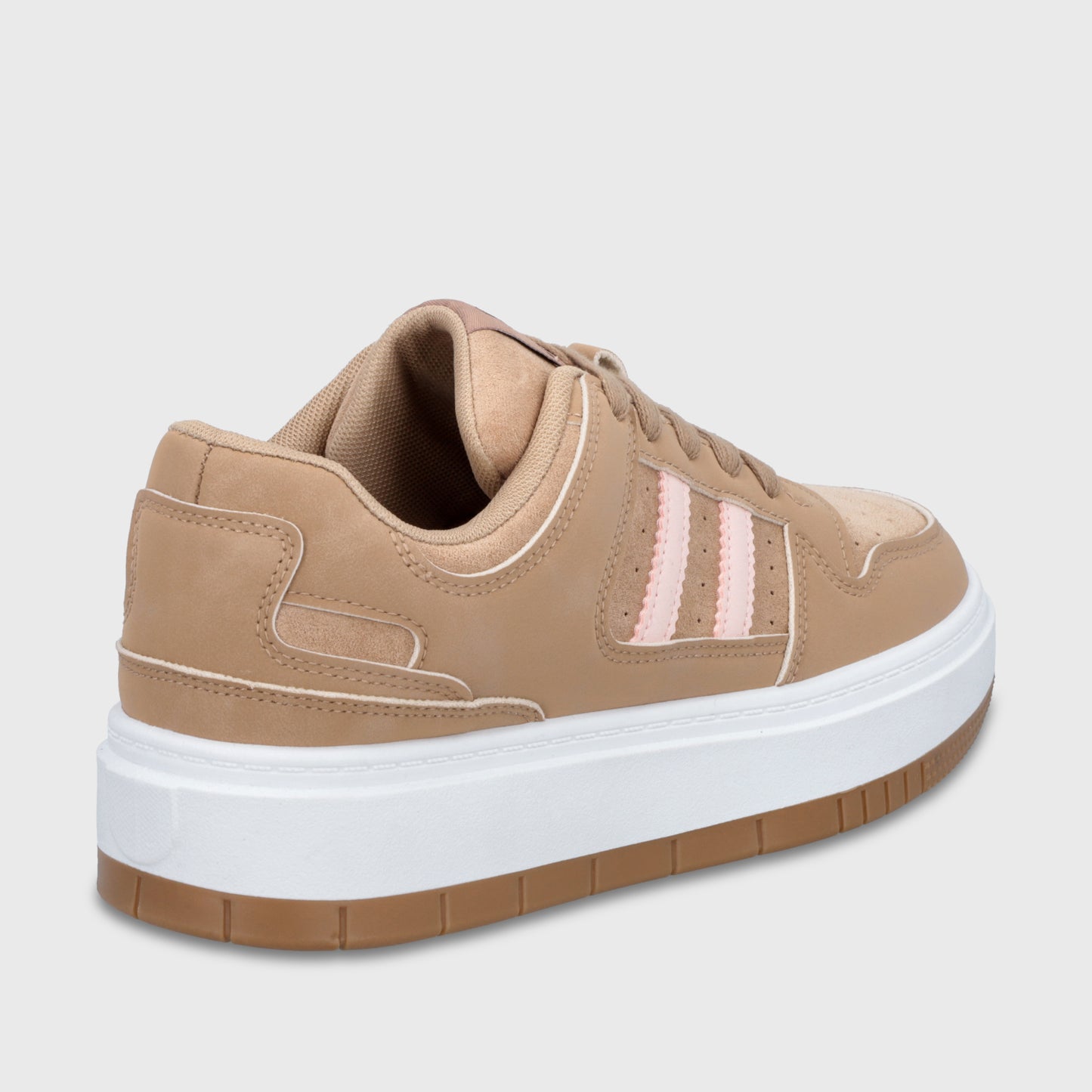 Zapatillas Plataforma Beige Mujer 58030