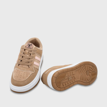 Zapatillas Plataforma Beige Mujer 58030