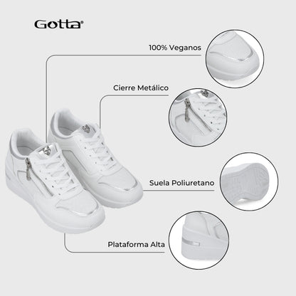 Zapatilla Plataforma Blanca  Mujer 58040