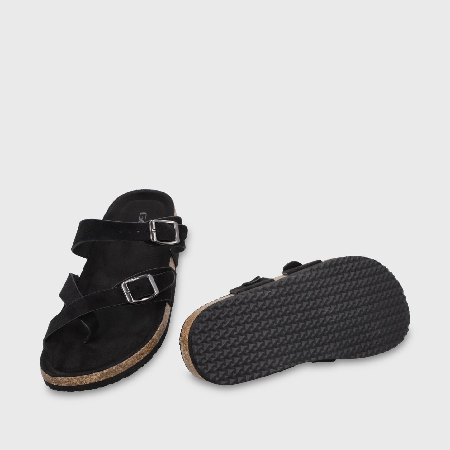 Sandalia Negra Mujer 62080